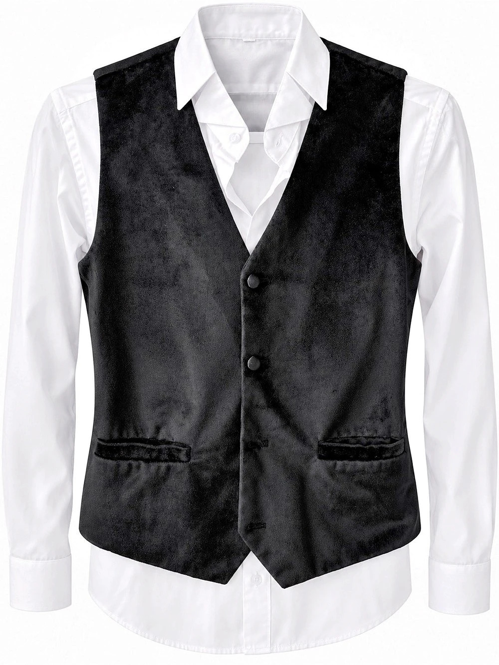 Paisley London Black Vest White Shirt Size 14 Like New